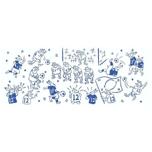 かまわぬ×丸善 オリジナル手拭 鳥獣サッカー