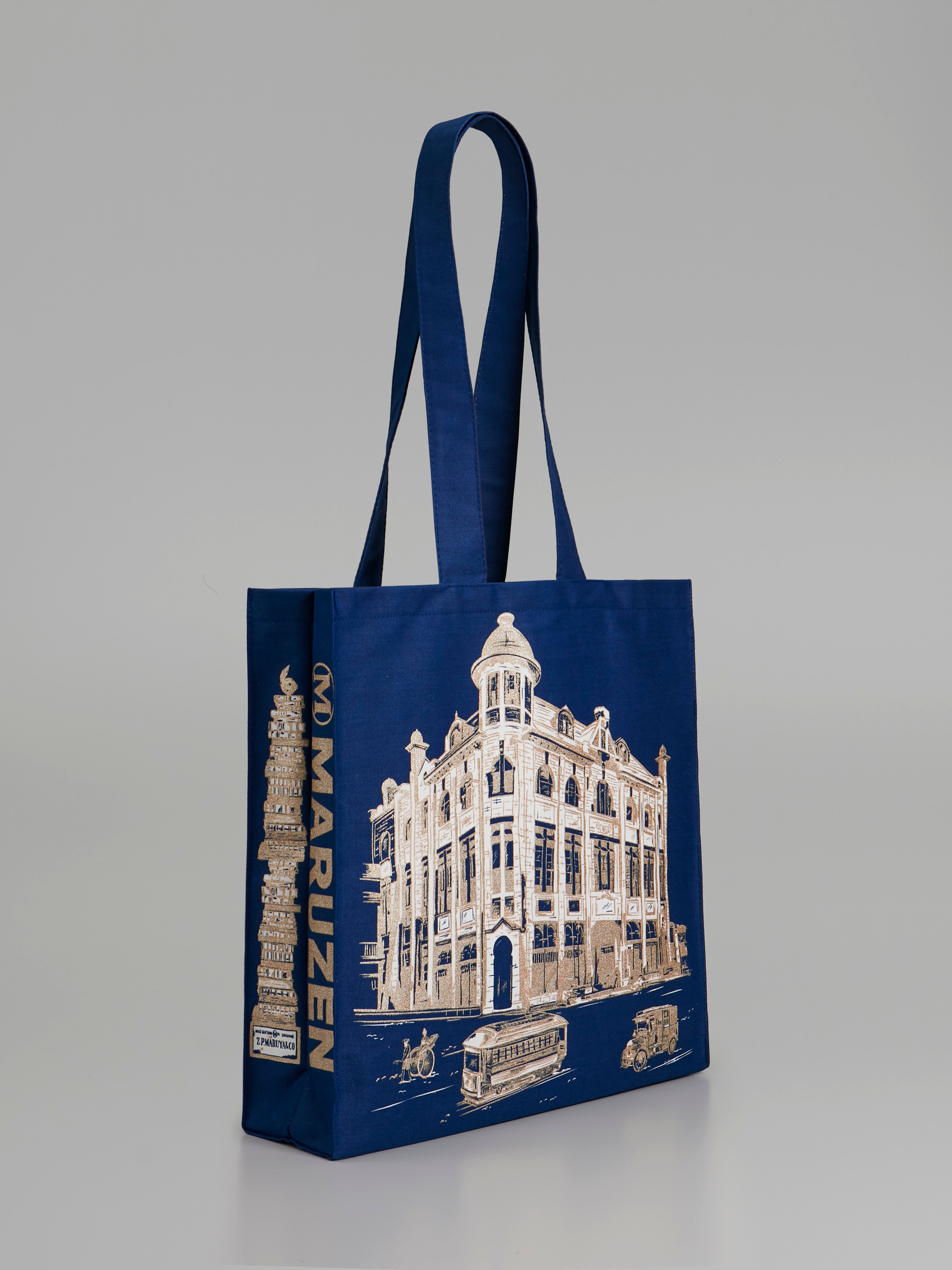 【丸善オリジナル】レガシートートバッグ(紺・大)【Victoria Eggs】