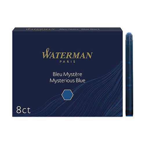 WATERMAN (ウォーターマン) カートリッジ 8本入 インクカートリッジ ミステリアスブルー(ブルーブラック) 1.4ml