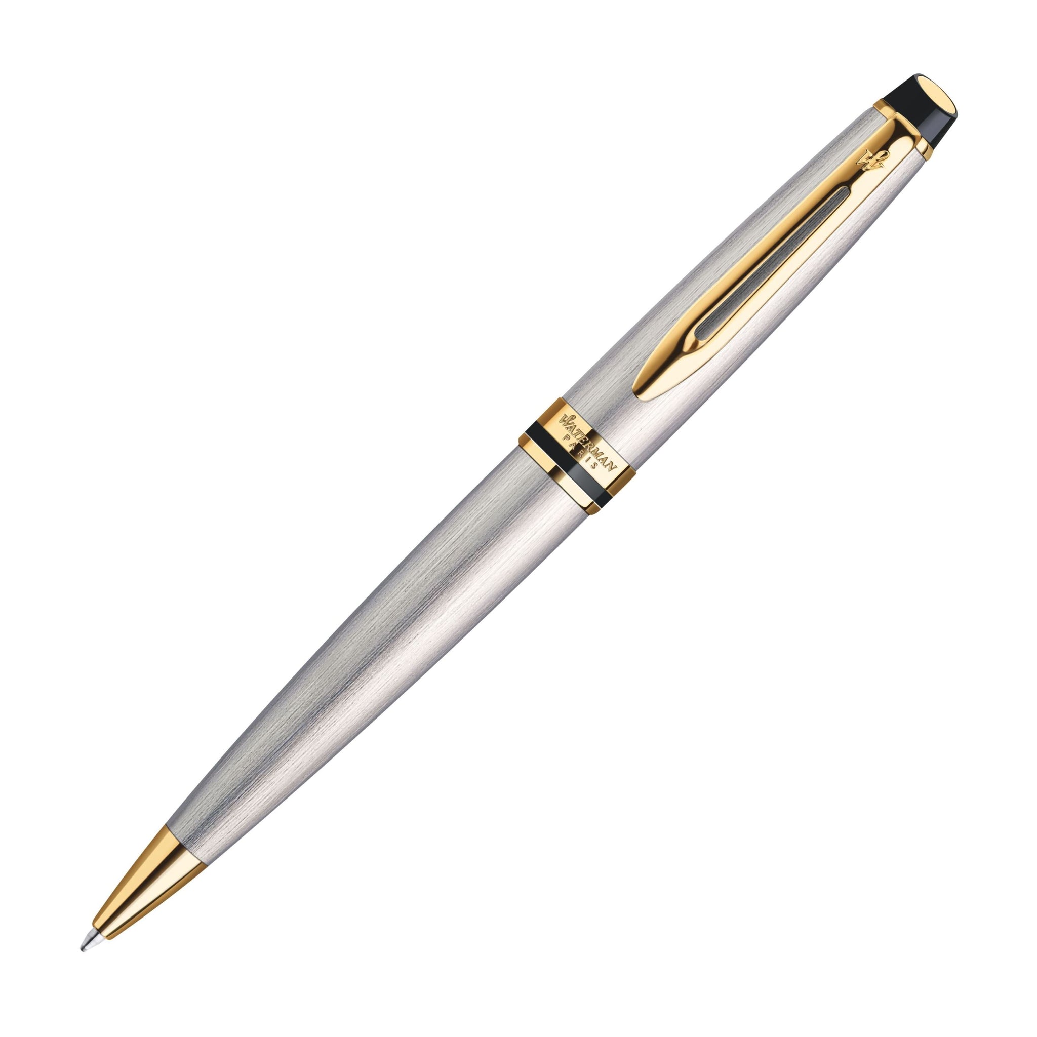 WATERMAN (ウォーターマン) Expert Essential (エキスパートエッセンシャル) ボールペン F(0.8㎜) 油性インク:ブラック メタリックGT