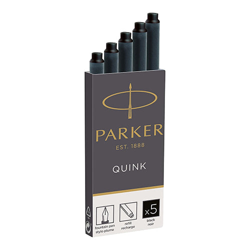 PARKER (パーカー) クインク・カートリッジ 5本入 カートリッジ ブラック/水性 1.33ml