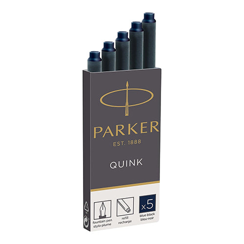 PARKER (パーカー) クインク・カートリッジ 5本入 カートリッジ ブルーブラック/水性 1.33ml