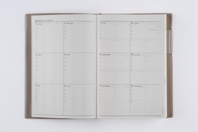 torinco (トリンコ) 1 2026年版1月始まり手帳 B6変型 デイリー・1頁1日記入式 ソフトグレー