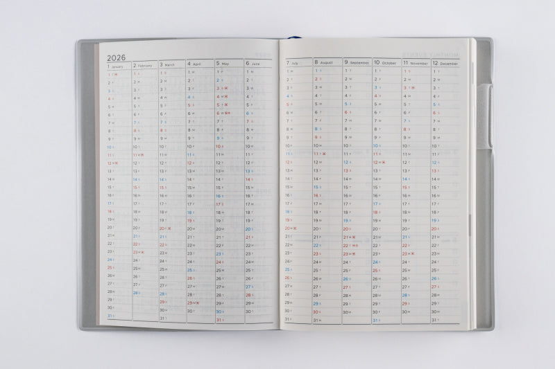 torinco (トリンコ) 1 2026年版1月始まり手帳 B6変型 デイリー・1頁1日記入式 クールブルー