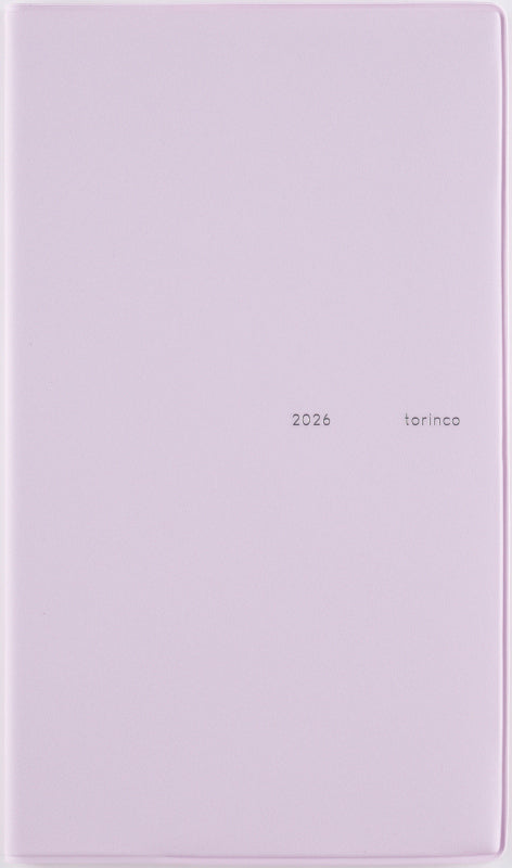 torinco (トリンコ) 3 2026年版1月始まり手帳 156×91mm マンスリー・ブロック式 パステルモーヴ