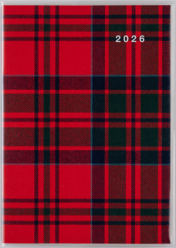 クレールインデックス 1 2026年版1月始まり手帳 B6 マンスリー・ブロック式 チェック