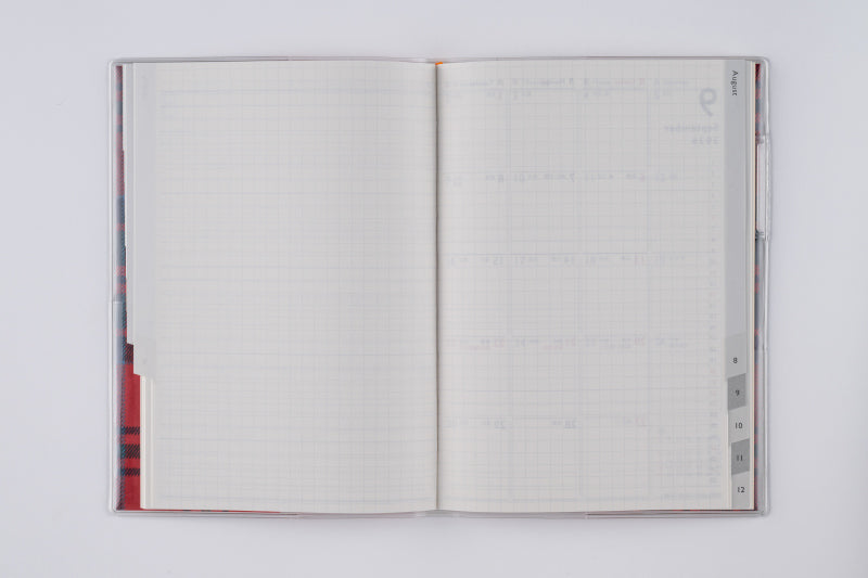 クレールインデックス 1 2026年版1月始まり手帳 B6 マンスリー・ブロック式 チェック