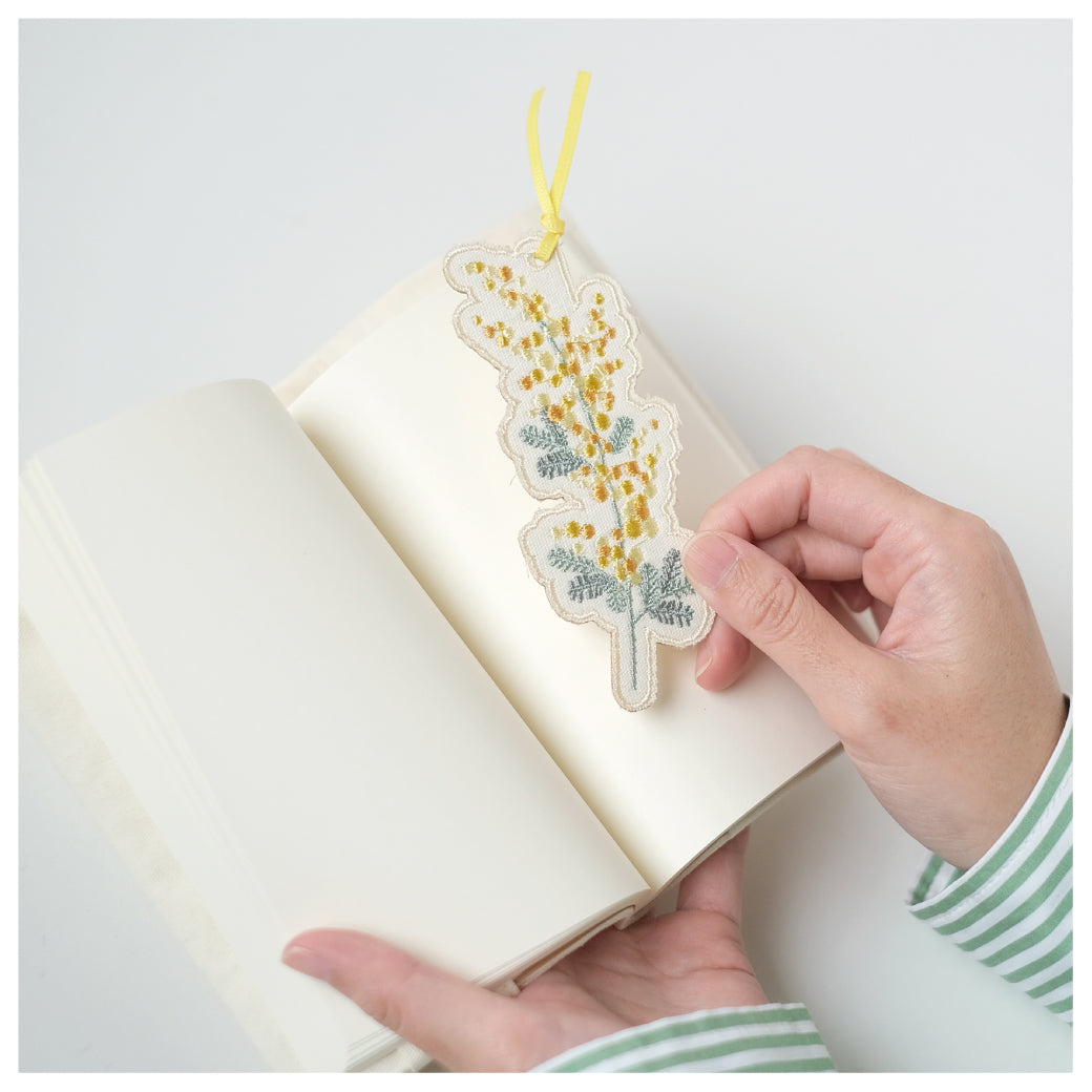 ito&/花咲く刺繍の文具 ブックマーク ミモザ