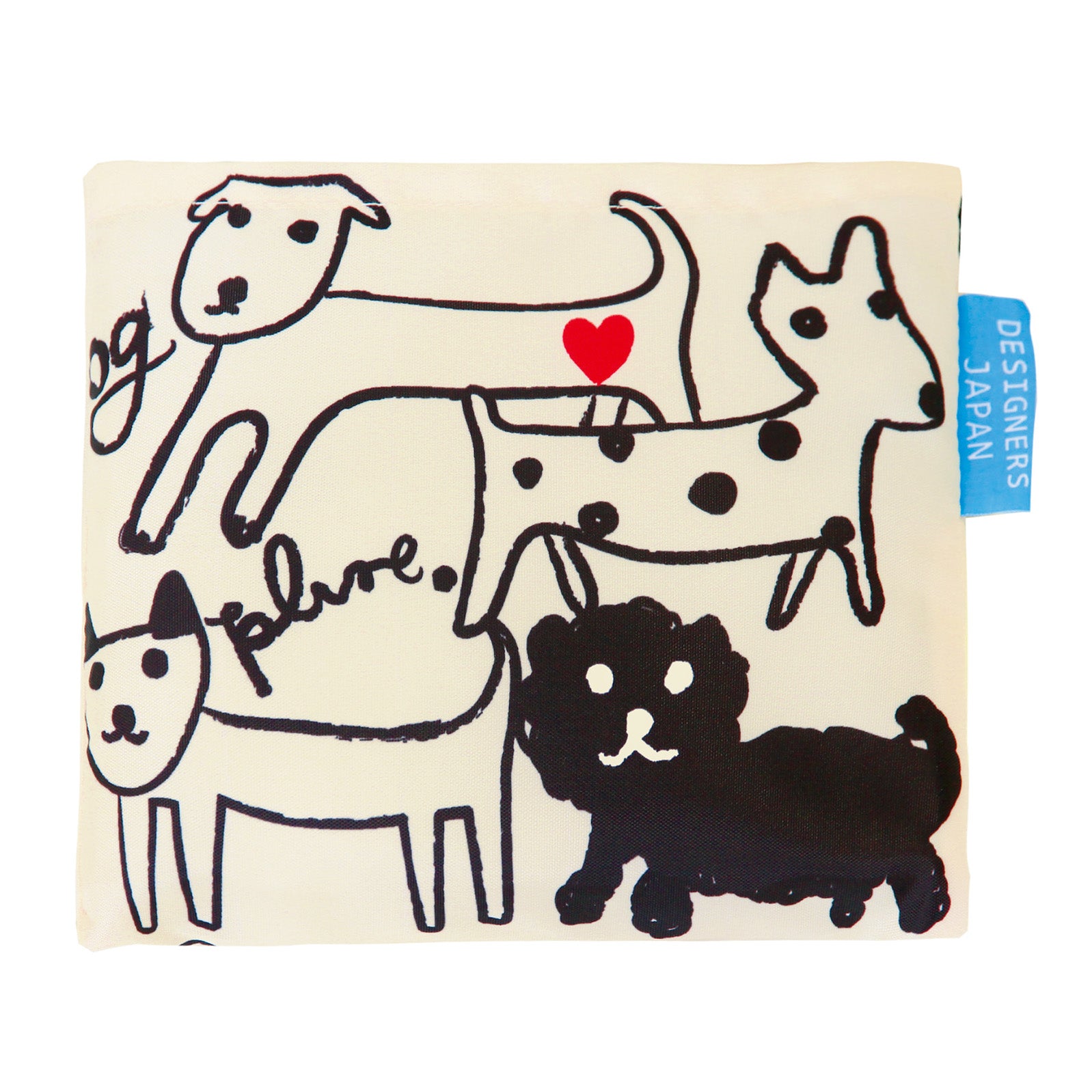 DESIGNERS JAPAN 2way shopping bag モノトーンドッグ