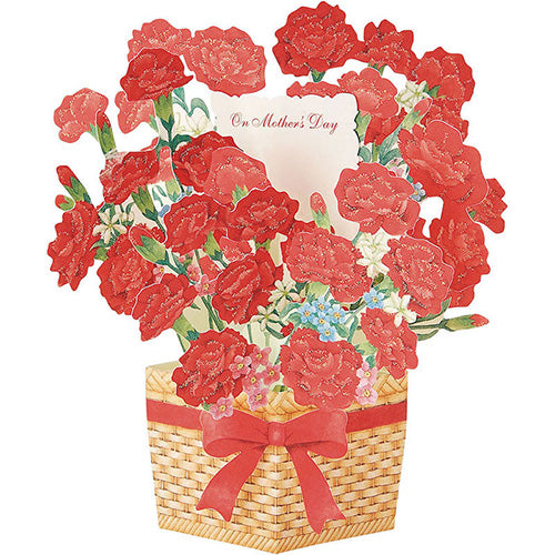 母の日カード 花かご