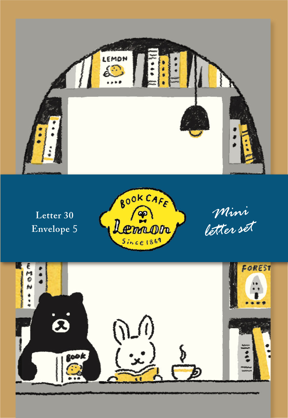 MJオリジナル　Book CAFE Lemon ミニレターセット 読書
