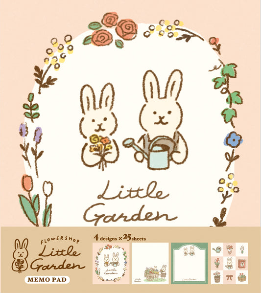 檸檬書店 フラワーショップリトルガーデン メモパッド ピンク
