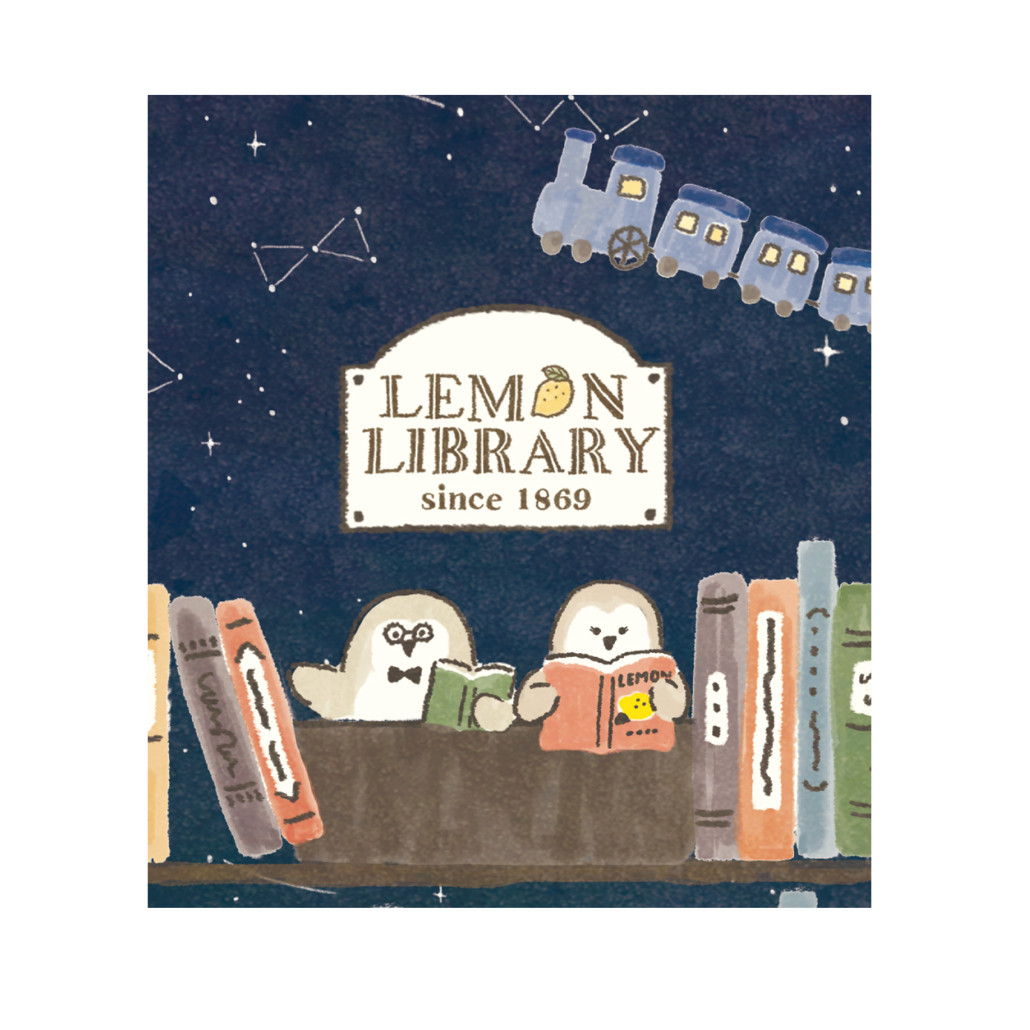 檸檬書店 レモンライブラリー メモパッド　ふくろう館長