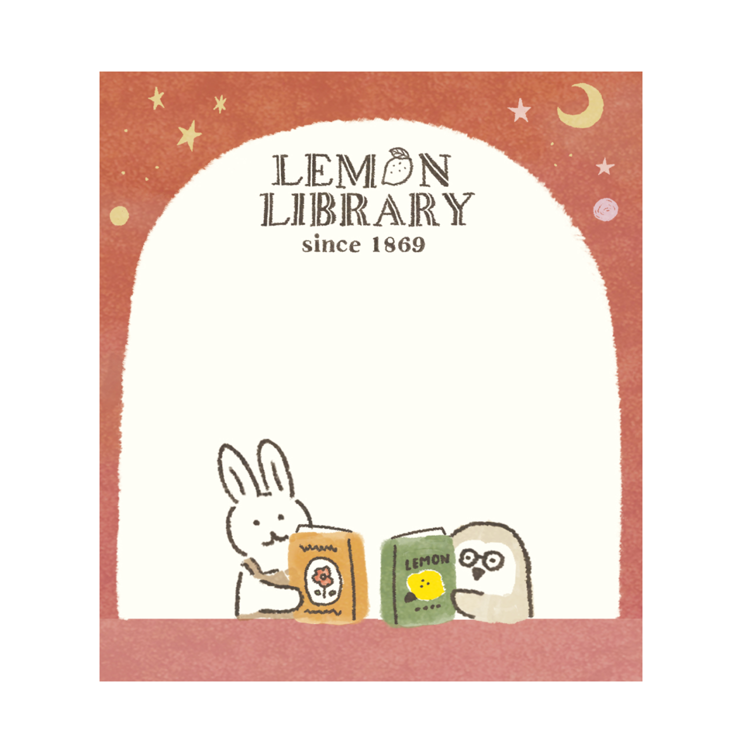 檸檬書店 レモンライブラリー メモパッド　うさぎ