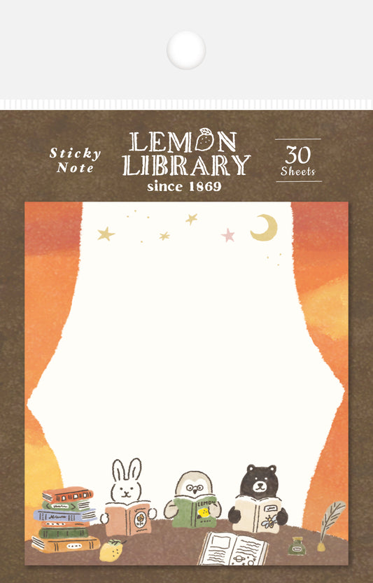 檸檬書店 レモンライブラリー 付箋　ふくろう館長とみんな