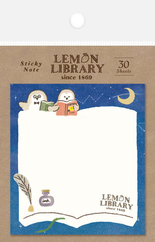 檸檬書店 レモンライブラリー 付箋　ふくろう館長