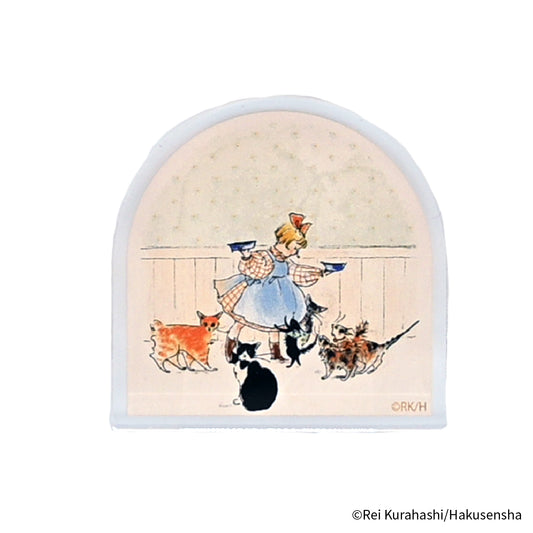 EHONS アクリルブロックA くらはしれい 「こねこのトトはおるすばん」