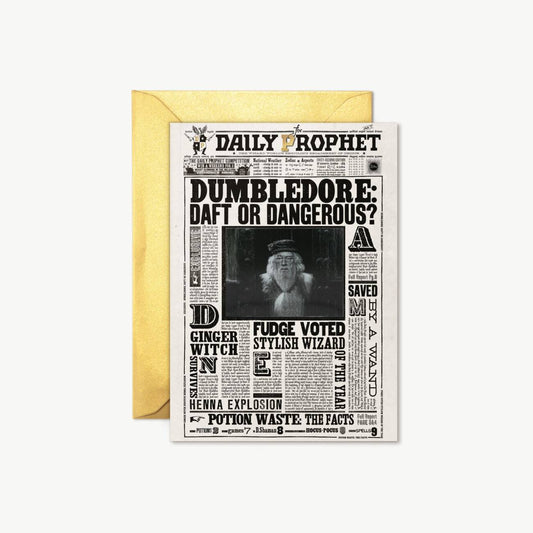 【Minalima】グリーティングカード(日刊予言者新聞・ダンブルドア)【Daily Prophet】