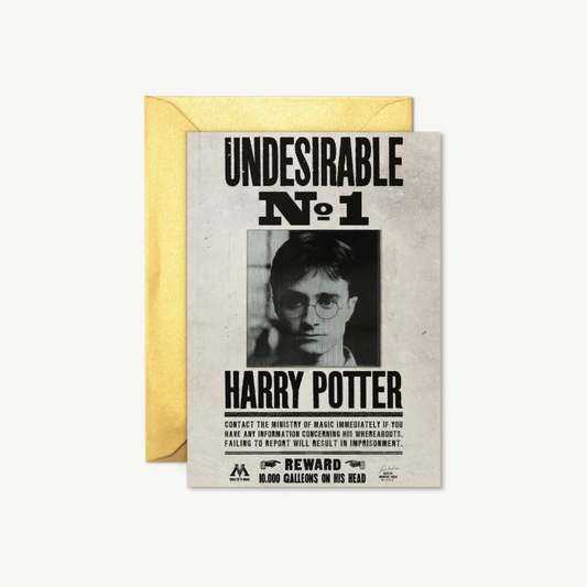 【Minalima】グリーティングカード(手配書・ハリー)【WANTED NOTICES】