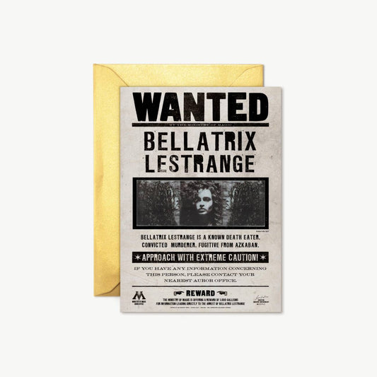 【Minalima】グリーティングカード(手配書・ベラトリックス)【WANTED NOTICES】