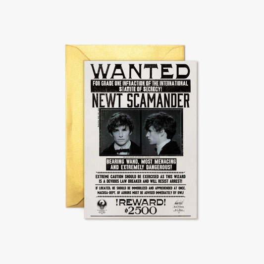 【Minalima】グリーティングカード(手配書・ニュート)【WANTED NOTICES】