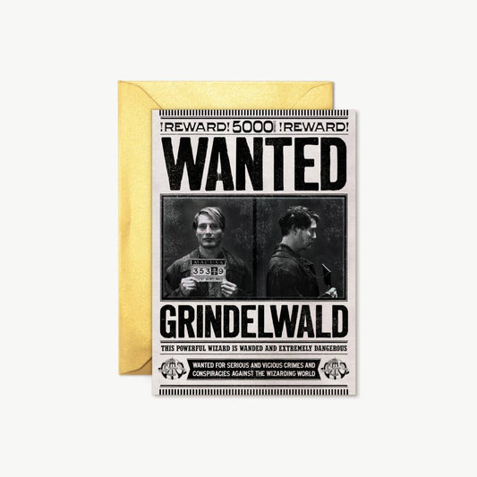 【Minalima】グリーティングカード(手配書・グリンデルバルド)【WANTED NOTICES】