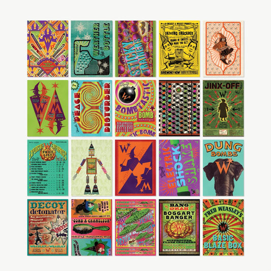 【Minalima】ポストカードセット(ウィーズリー・ウィザード・ウィーズ)【Weasleys' Wizard Wheezes】