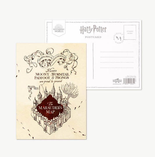 【Minalima】ポストカード(忍びの地図)【Marauder's Map】