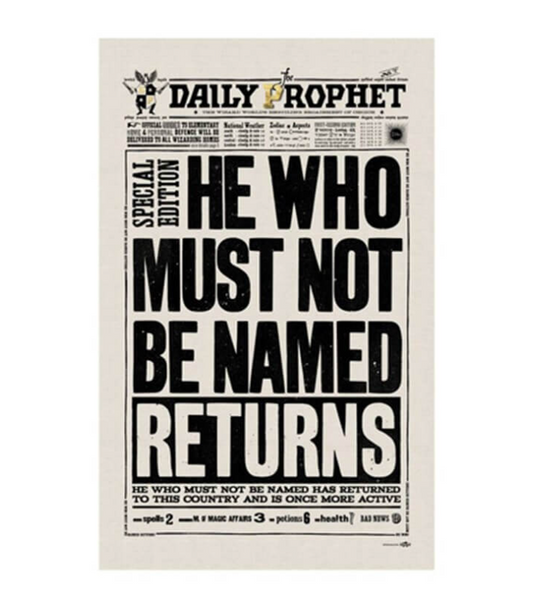【Minalima】ティータオル(日刊予言者新聞・ヴォルデモート)【Daily Prophet】