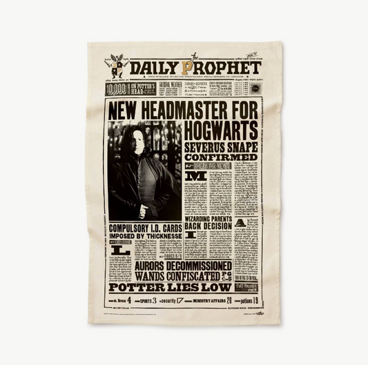 【Minalima】ティータオル(日刊予言者新聞・ホグワーツ新校長)【Daily Prophet】