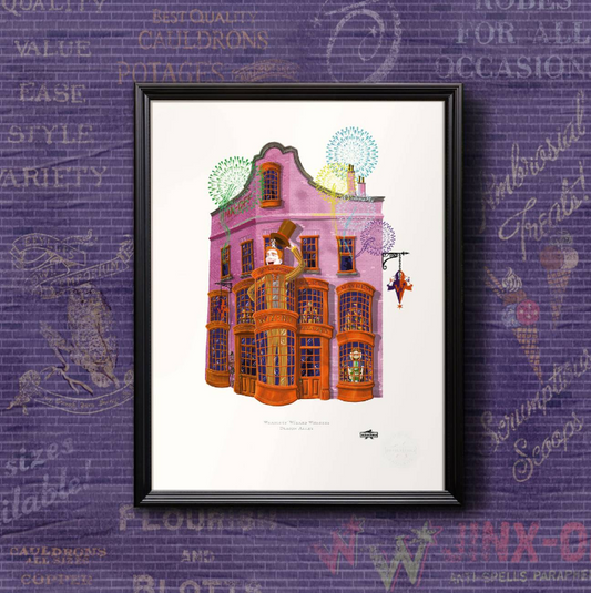【Minalima】アートプリント(ウィーズリーウィザードウィーズ)【Diagon Alley】