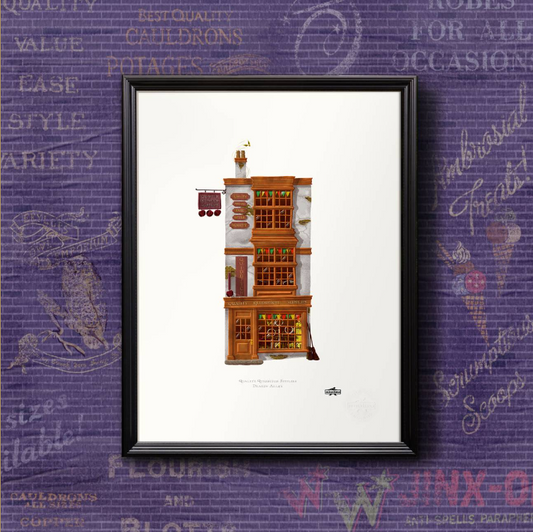 【Minalima】アートプリント(高級クィディッチ用具店)【Diagon Alley】