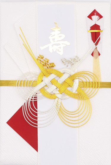 Q643 手代檀紙金銀水引大蝶 縦19.5cm×横13.0cm 外たとう・中たとう