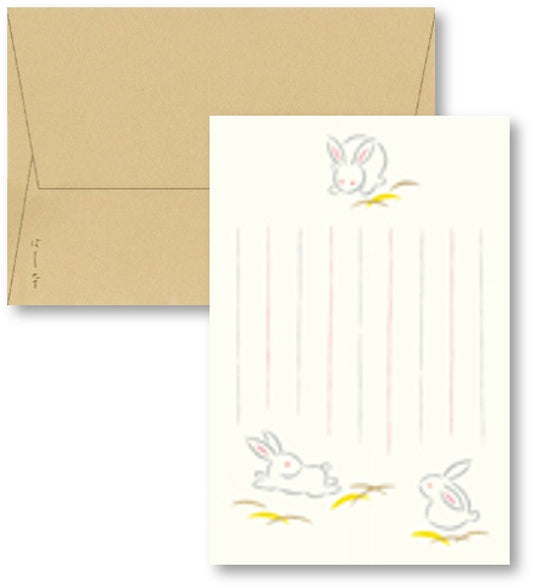 うさぎ罫入 ご挨拶カード