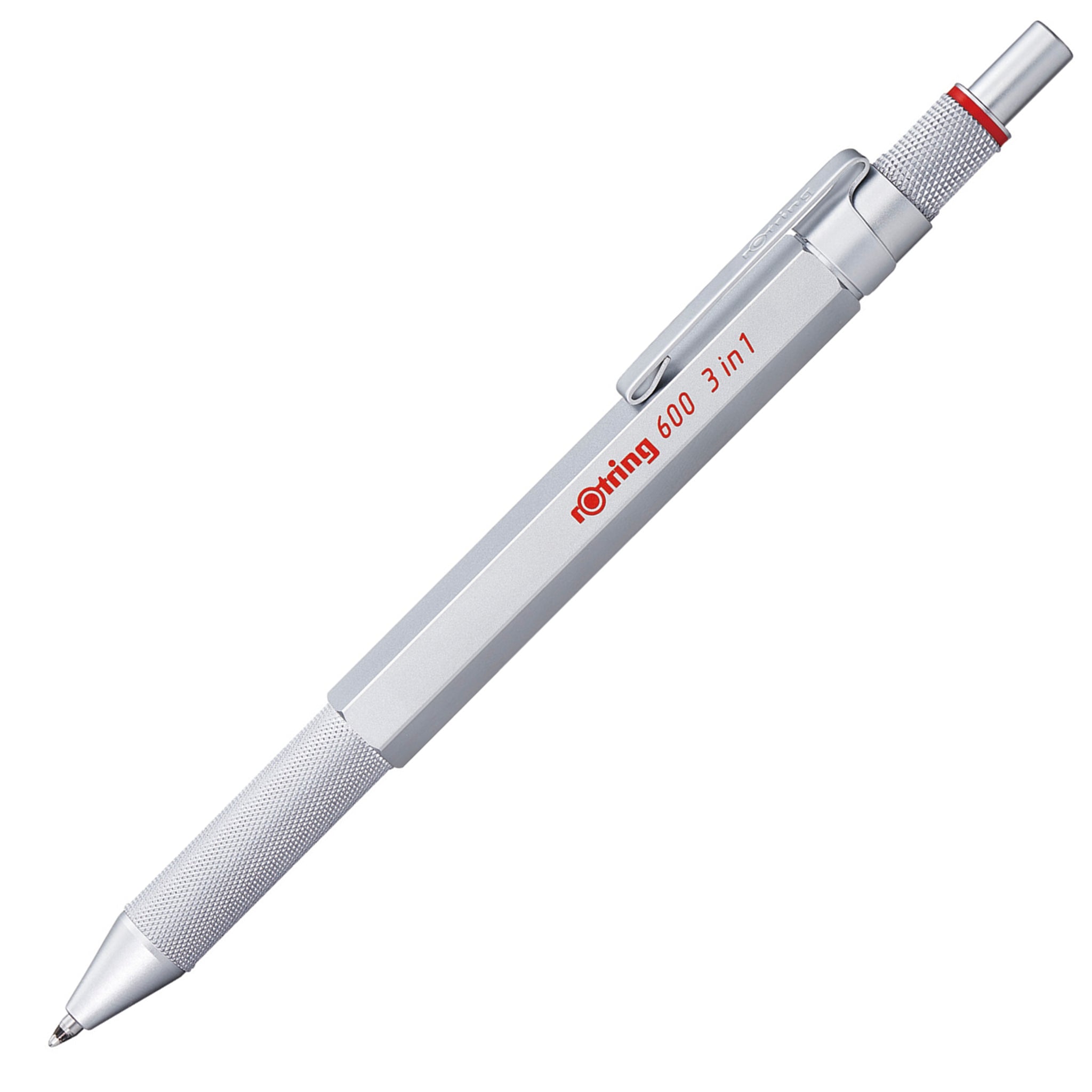rOtring (ロットリング) rOtring 600 3in1 マルチペン 多機能ペン F 製図対応 シルバー