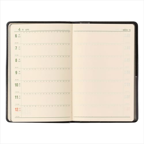 NOLTY(ノルティ) 能率手帳1 コンパクト 週間レフト 黒 2026年1月始まり手帳