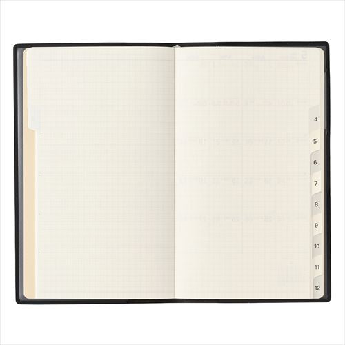 NOLTY(ノルティ) マンスリースリムーiアイダにメモ 月曜 スリム マンスリー ブラック 2026年1月始まり手帳