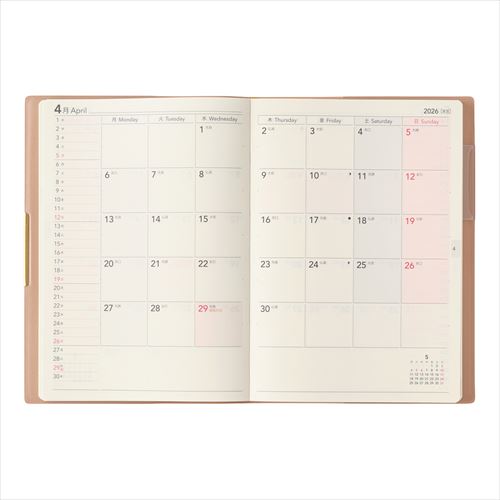 NOLTY(ノルティ) エクリPlus B6メモ 週間方眼メモ ピンク 2026年1月始まり手帳