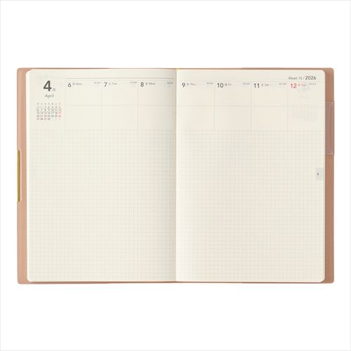 NOLTY(ノルティ) エクリPlus B6メモ 週間方眼メモ ピンク 2026年1月始まり手帳