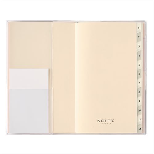 NOLTY(ノルティ) マンスリースリム-i日曜 マンスリー ペールピンク 2026年1月始まり手帳