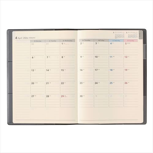 NOLTY(ノルティ) エクリ A5-1 週間レフト ブラック 2026年1月始まり手帳