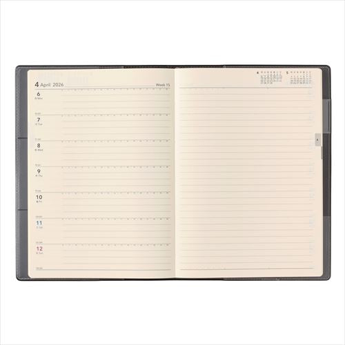 NOLTY(ノルティ) エクリ A5-1 週間レフト ブラック 2026年1月始まり手帳