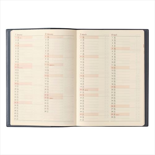 NOLTY(ノルティ) メモリー2 A5 1頁1日 ネイビー 2026年1月始まり手帳