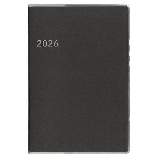アポイント ノートタイプ カバー付 2026年版ダイアリー B6 1ヶ月ブロック 48ページ グレー