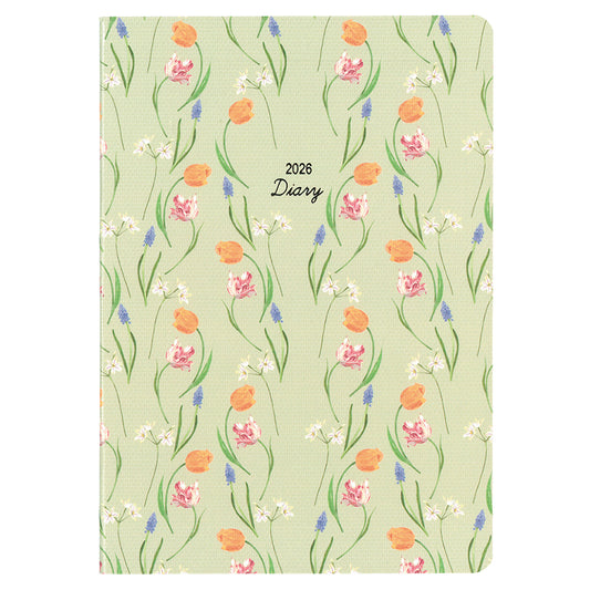 ハンディピック MILL Monthly FLEURS 2026年版ダイアリー B6 1ヶ月ブロック 48ページ グリーン