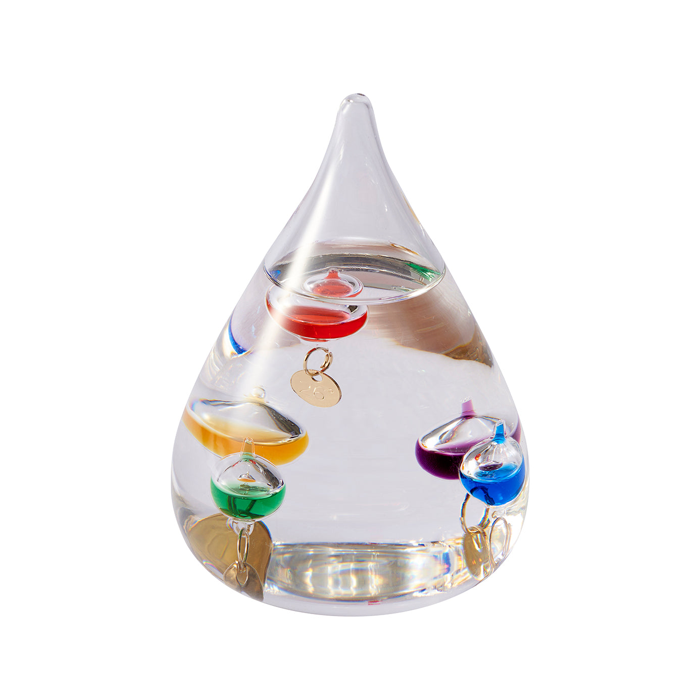 Fun Science ガラスフロート 温度計 しずく S