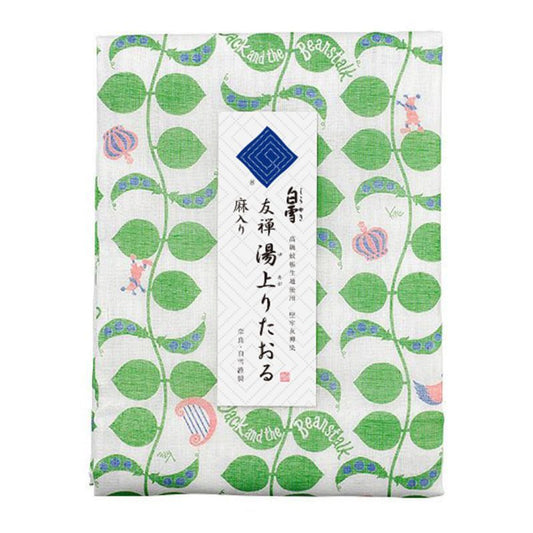友禅湯上りたおる バスタオル ジャックと豆の木 グリーン