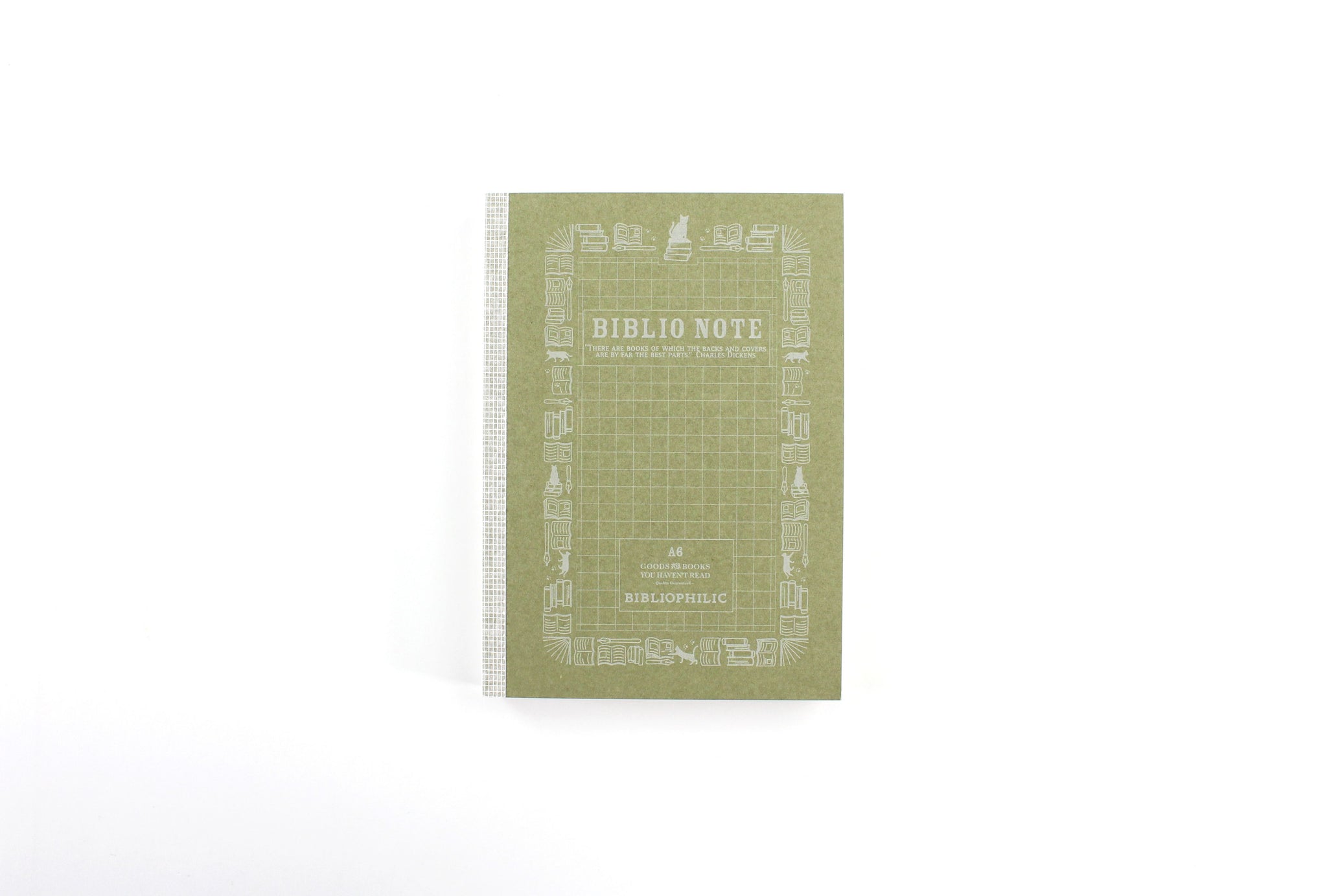 BIBLIOPHILIC BIBLIO NOTE GRID A6(文庫) OLIVE 5mm方眼 256P