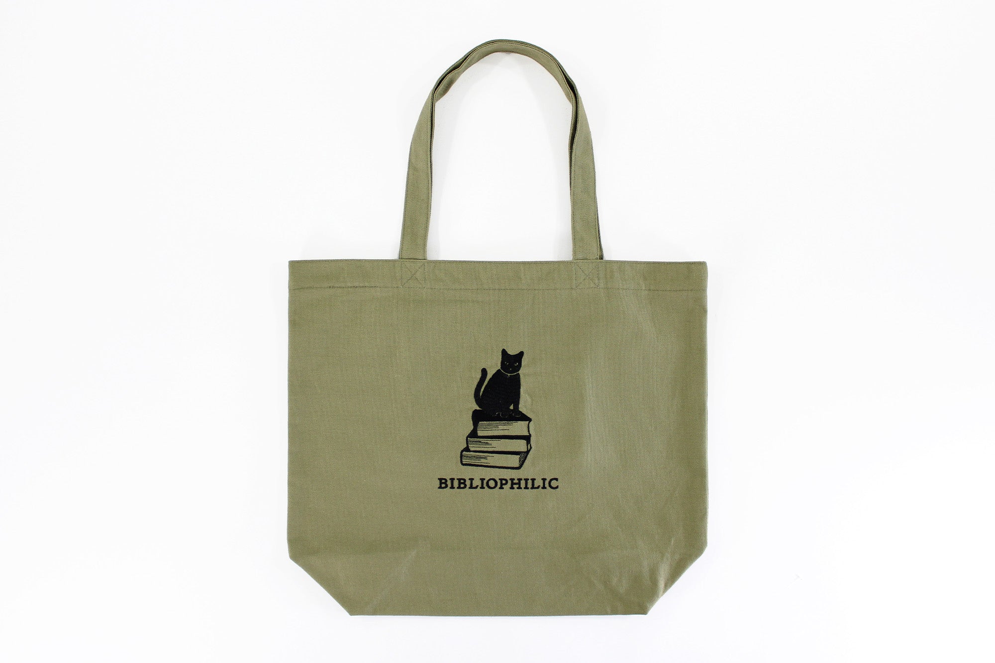 BIBLIOPHILIC CANVAS TOTE BAG L KHAKI
