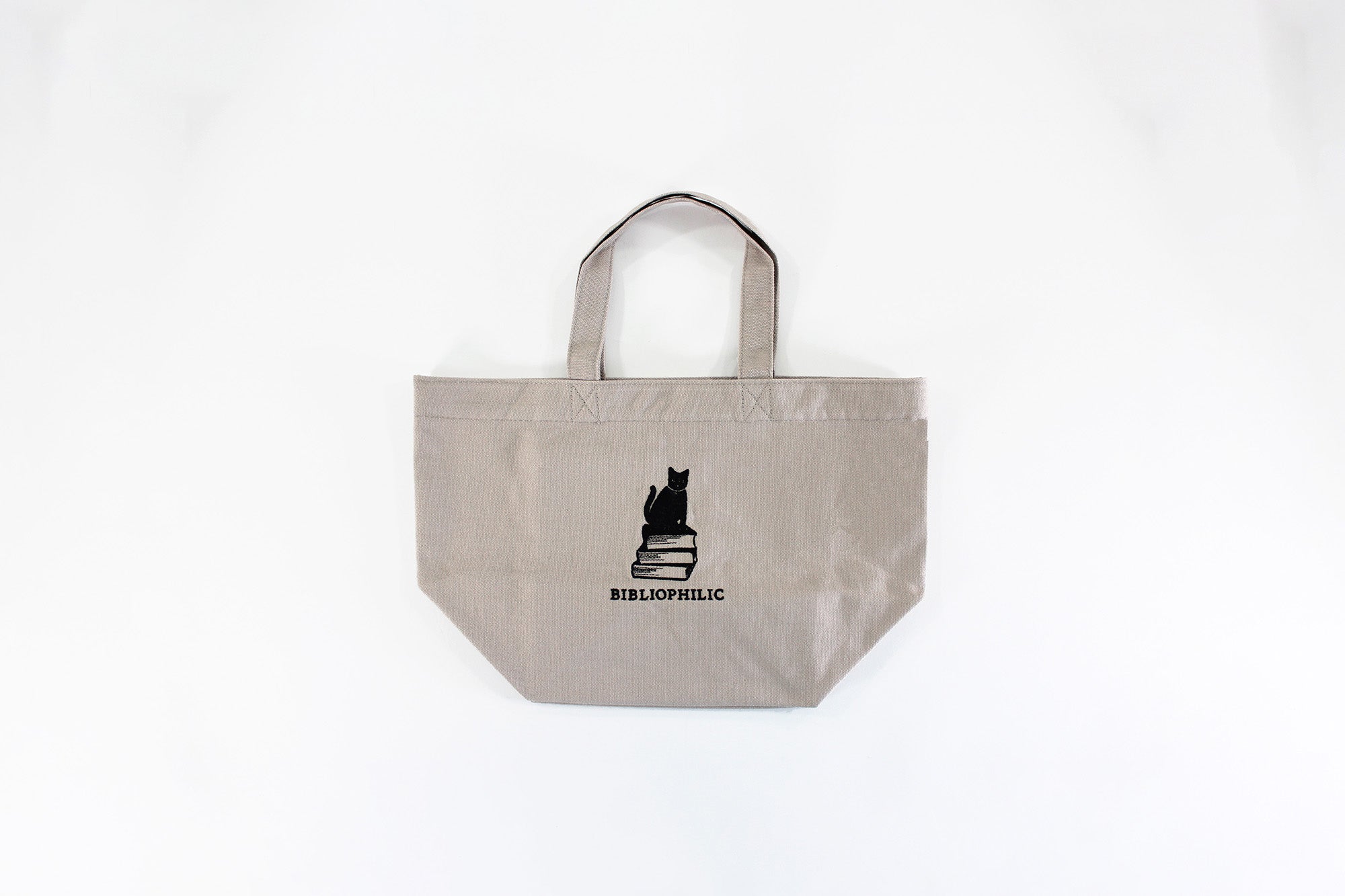 BIBLIOPHILIC CANVAS TOTE BAG S GREY